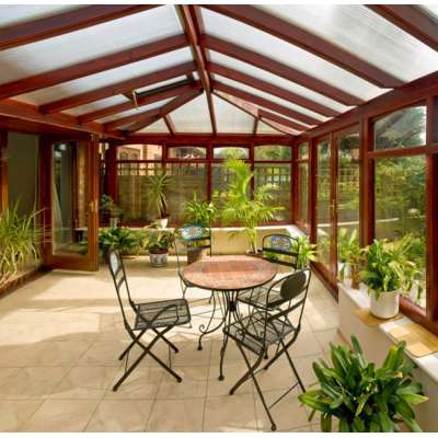 YLJ Aluminium Frame And Glass Roof Sunroom For Outside Greenhouse